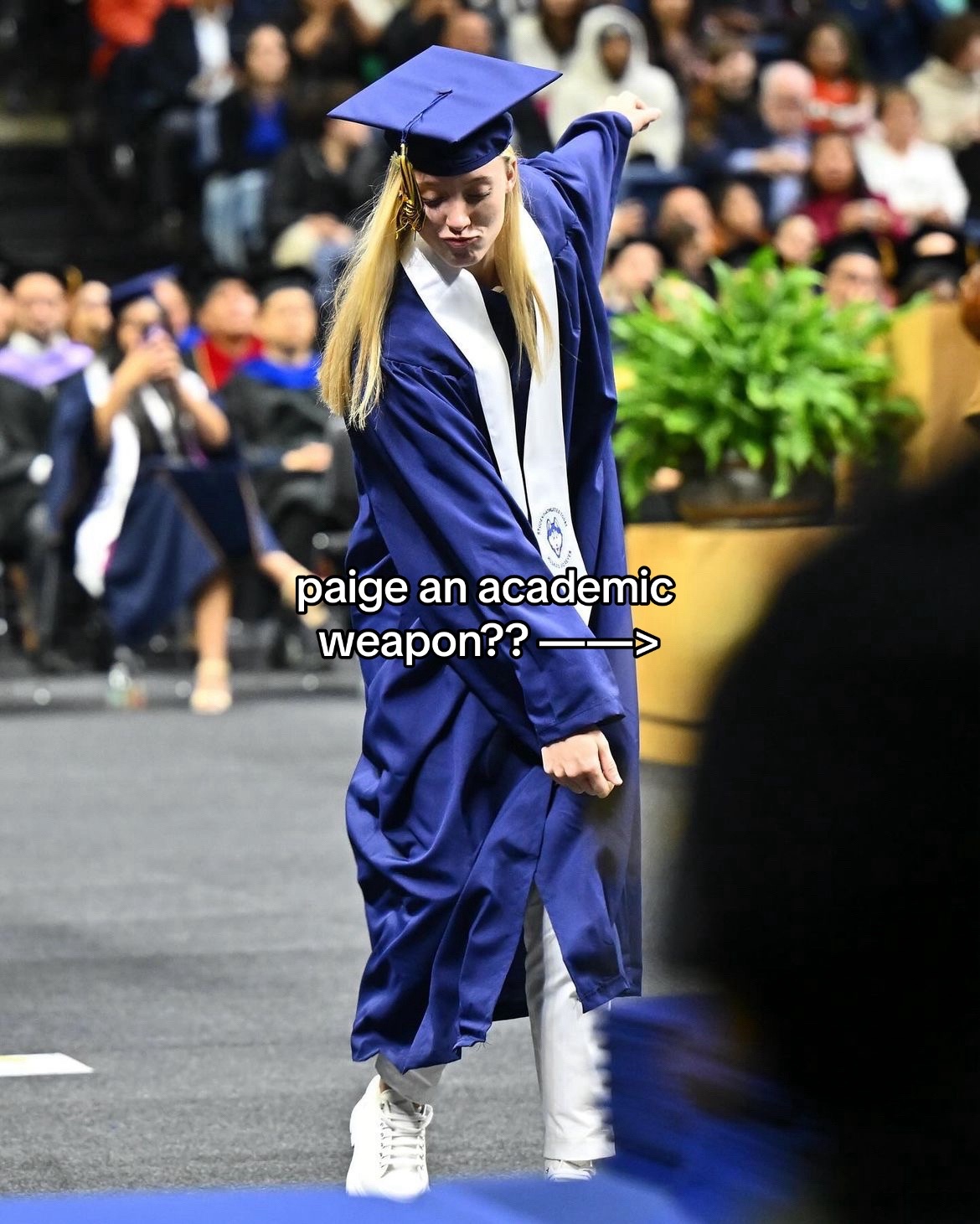Slide 1 of 2: “paige an academic weapon?? ——>” · @realestocean · Photo Mode · MDB · ~9.44M plays (Apify 2026-10-07) · https://www.tiktok.com/@realestocean/photo/7365759396644752682