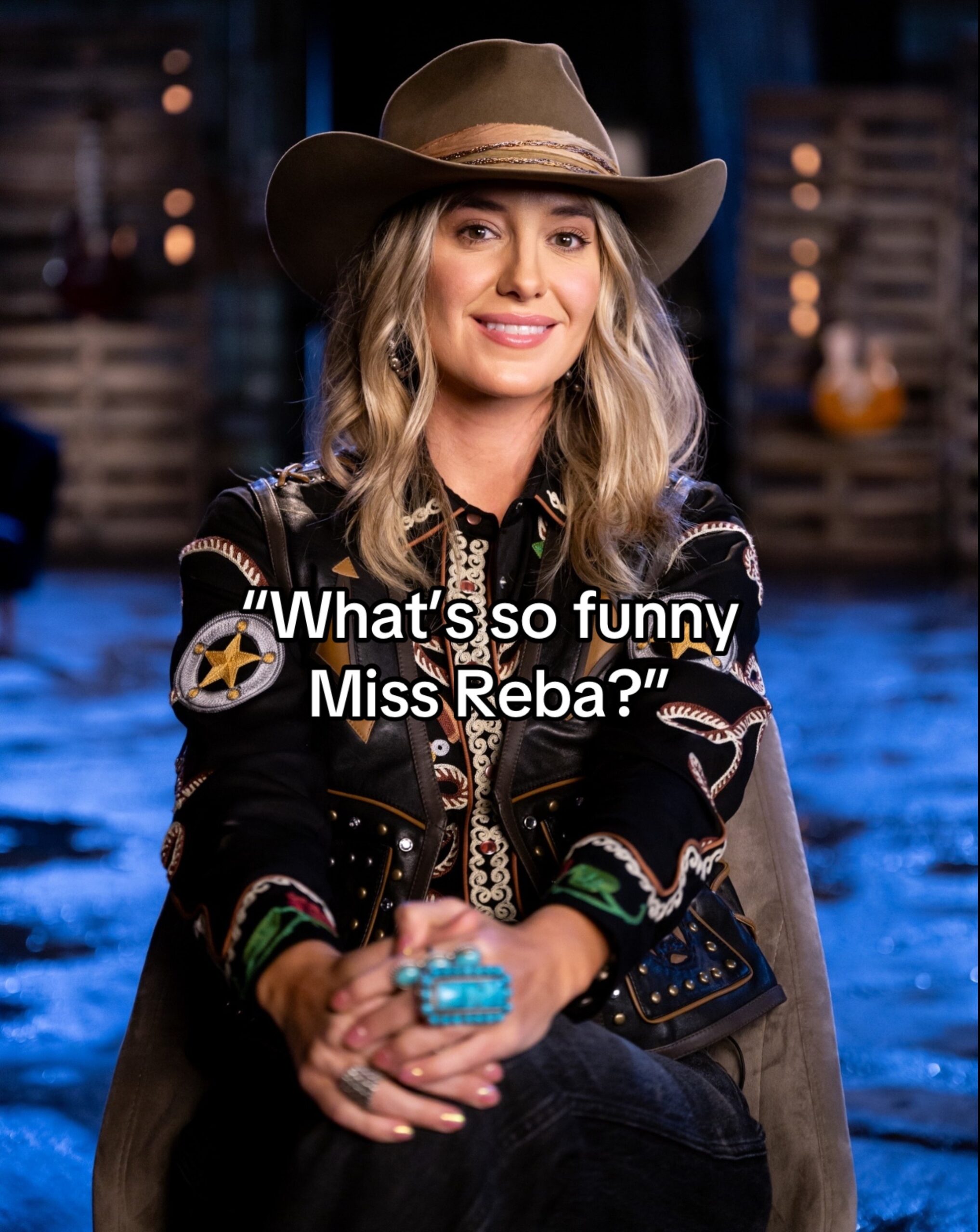 Slide 1 of 5: Lainey Wilson — “What’s so funny Miss Reba?” · @zachtopsjeans · Photo Mode · I Never Lie · ~975.9K plays (Apify 2026-10-07) · https://www.tiktok.com/@zachtopsjeans/photo/7448349952188697898