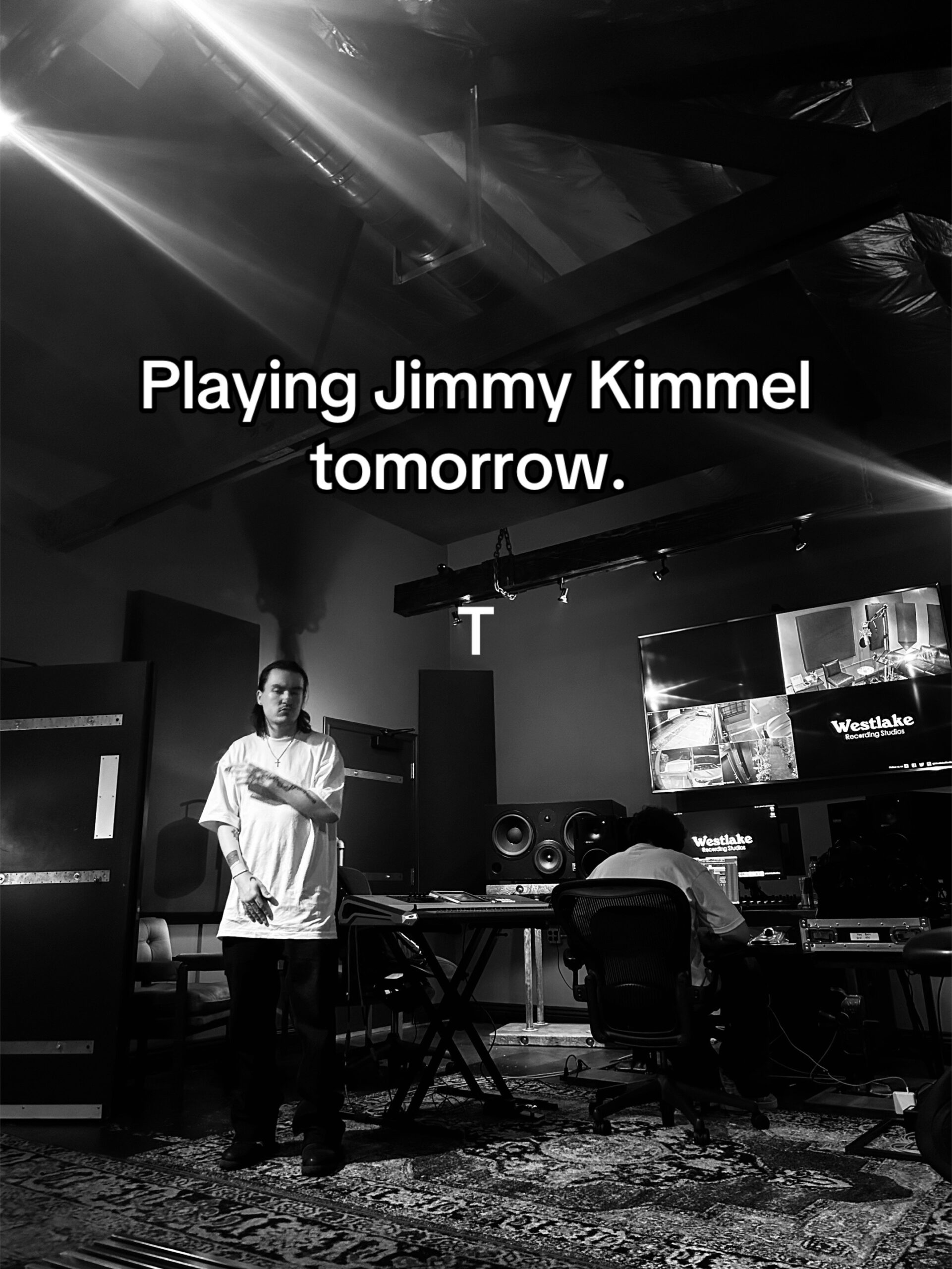 Slide 1 of 2: “Playing Jimmy Kimmel tomorrow.” · @tommyrichman · Photo Mode · MDB (VHS) · ~1.44M plays (Apify 2026-10-07) · https://www.tiktok.com/@tommyrichman/photo/7404602347684449566