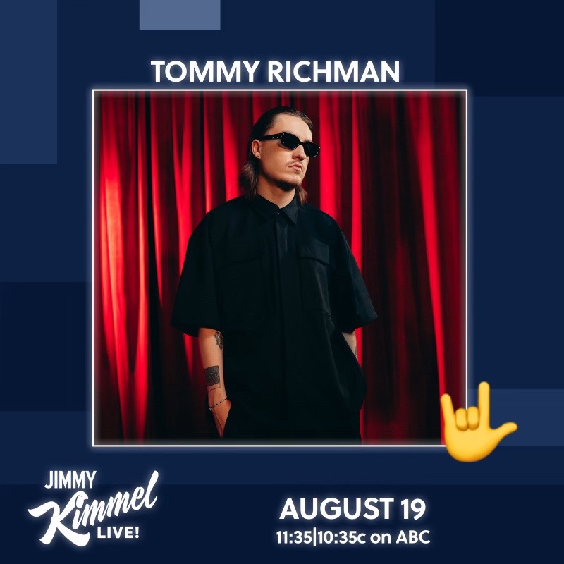 Slide 2 of 2: Jimmy Kimmel Live! promo graphic · @tommyrichman · Photo Mode · MDB (VHS) · ~1.44M plays (Apify 2026-10-07)